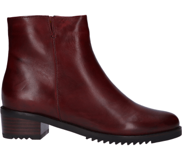 Bordeaux rood leren Everybody Belport 11654 Sangria dames enkellaars.