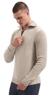 Beiger Saint Steve BENJAMIN-S 240487 20006 sand melange Herren Pullover.